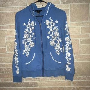 INC Embroidered hoodie size L